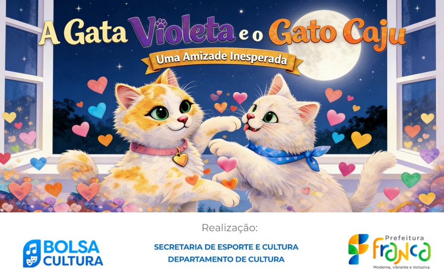A Gata Violeta e o Gato Caju: uma amizade inesperada.