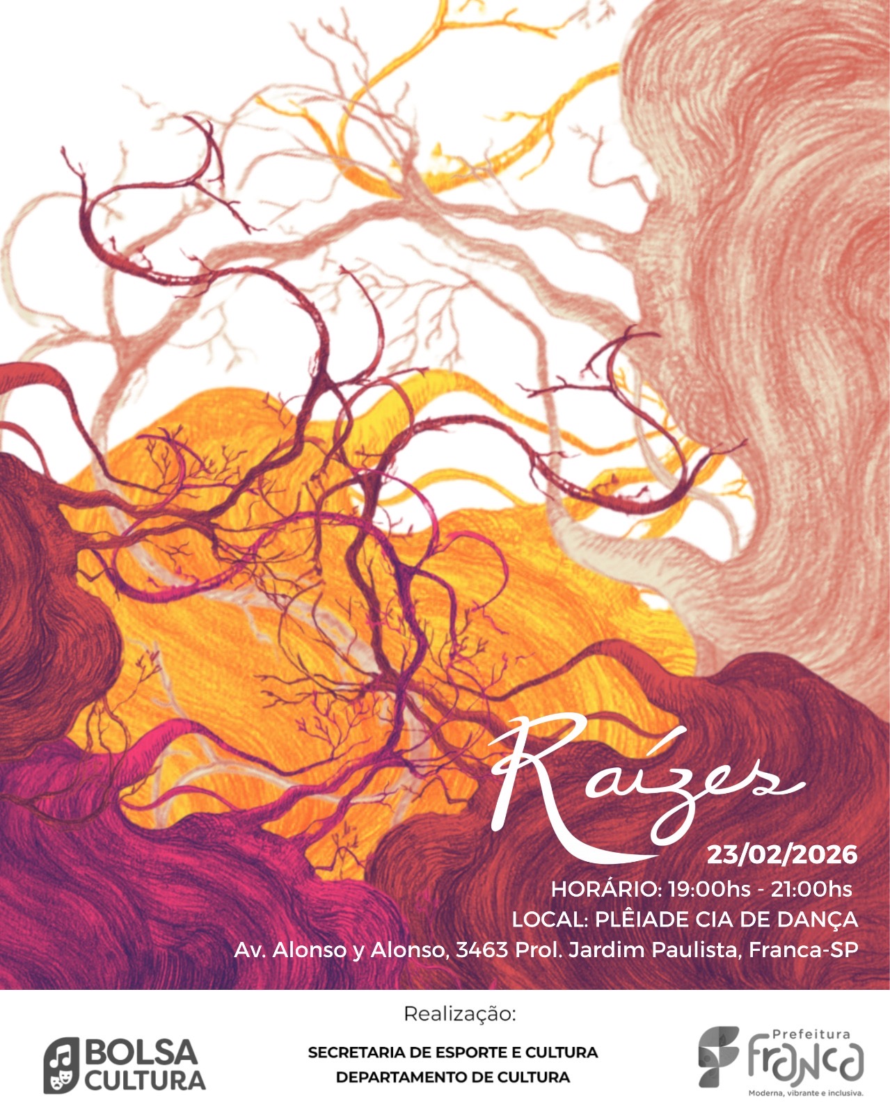 OFICINA GRATUITA DE DANÇA CONTEMPORÂNEA - PROJETO RAÍZES - BOLSA CULTURA