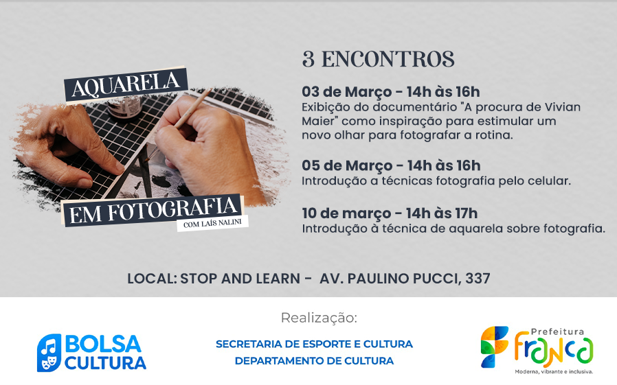 OFICINA  - Aquarela em Fotografia